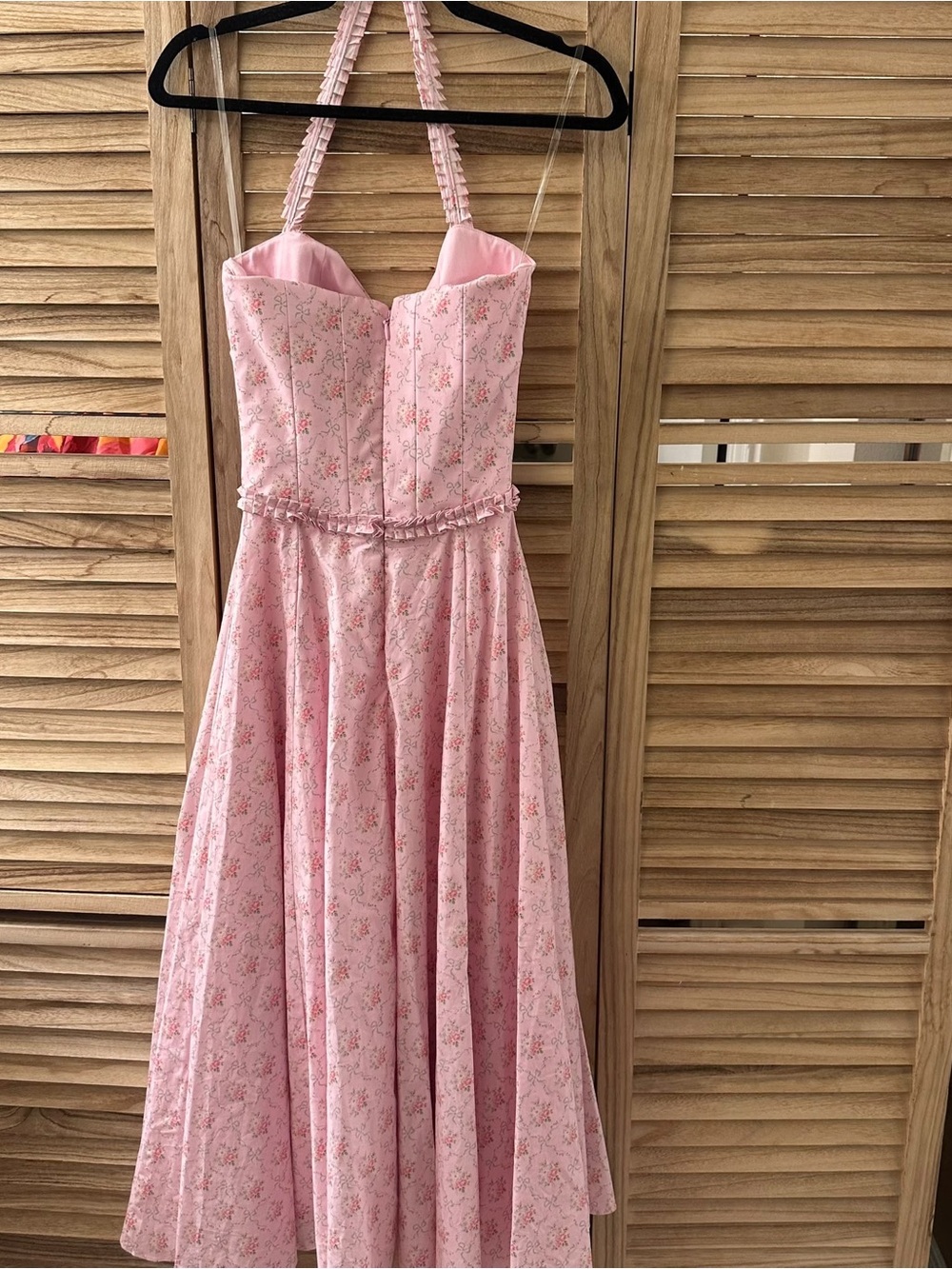 House of CB Georgie Pink Halter Midi Dress XS Bigger Cup D-E - Picture 5 of 9